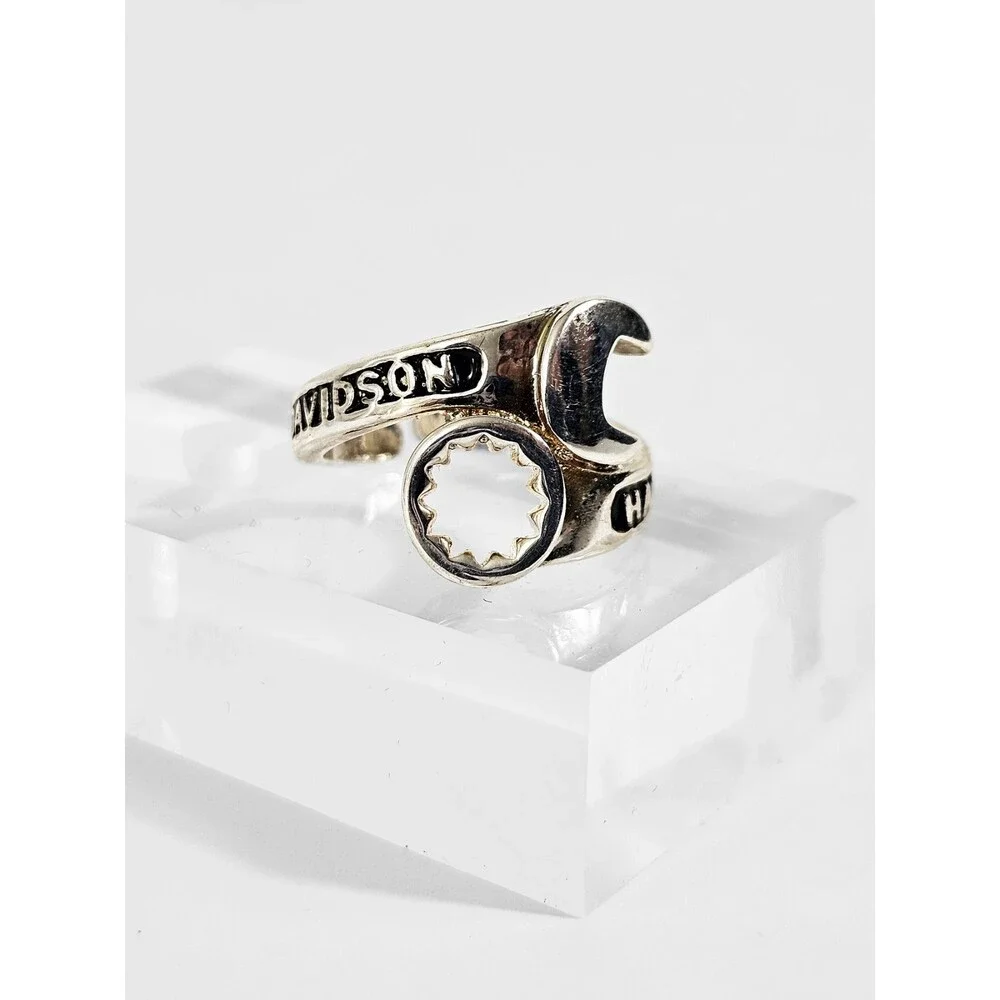 Harley Davidson Wrench Ring Size 6.5 Adjustable Stainless Steel